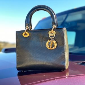 *SOLD* Lady Dior Medium Diorissimo  Leather Bag